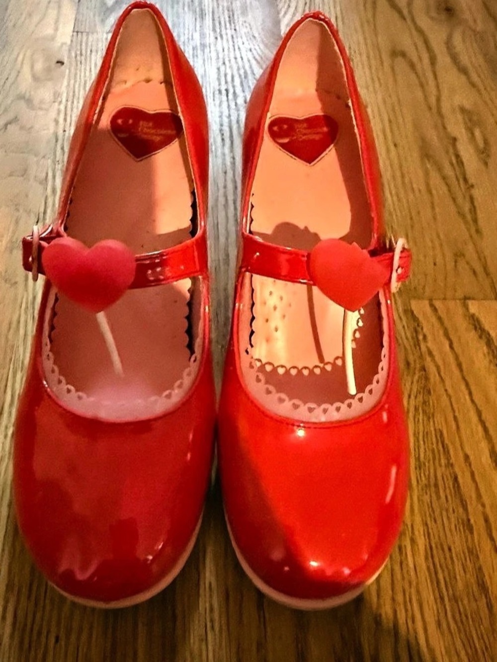 Hot Chocolate Design Lolita Red Heart Mary Jane Heels Size 40 US 10